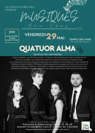 affiche concert 29 mai 2026_Quatuor Alma_Musiques aux Vans