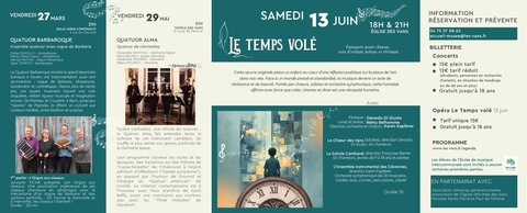 Musiques aux Vans programme 2026