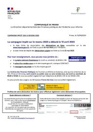 2023-04-13_DDFiP07_COMMUNIQUE DE PRESSE