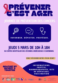 Journée de prévention des cancers, jeudi 5 mars