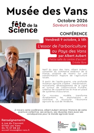 Conférence L'essor de l'arboriculture au Pays des Vans