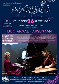 Concert Musiques aux Vans, Duo Arnal Arsenyan