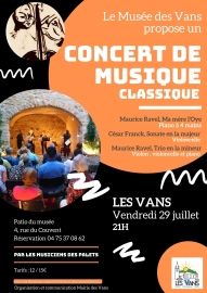 affiche concert Musée 29 juillet 2022
