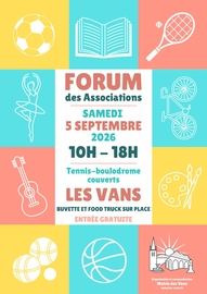 Affiche forum associations Les Vans 5 sept 2026