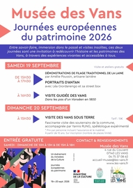 Journées européennes du Patrimoine au musée des Vans