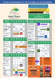 Programme Espace Vivans - Octobre 2025