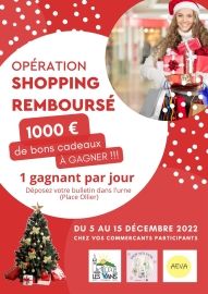 Opération Shopping remboursé, du 5 au 15 décembre 2022