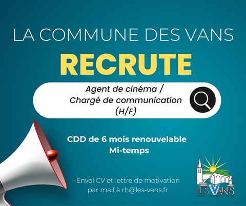 Recrutement Agent de cinéma / chargé de communication (H/F)