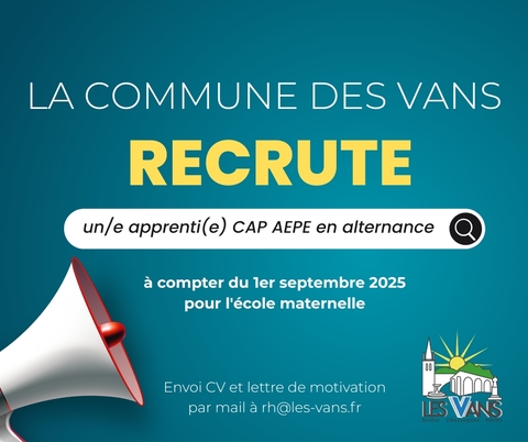 Annonce recrutement CAP mairie sept 2025