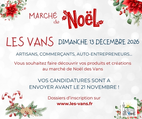 Ouverture des Inscriptions au Marché de Noël 2026