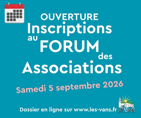 Inscription Forum des associations du 5 septembre 2026