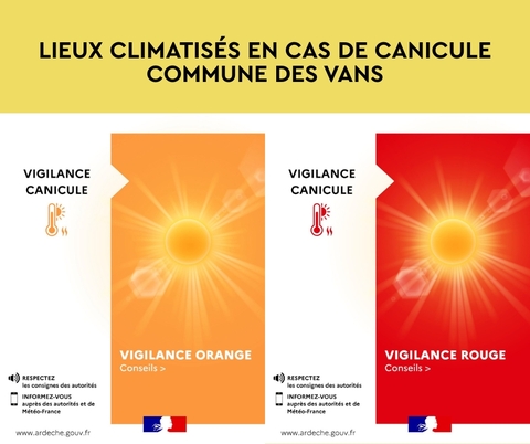 LIEUX CLIMATISES EN CAS DE CANICULE