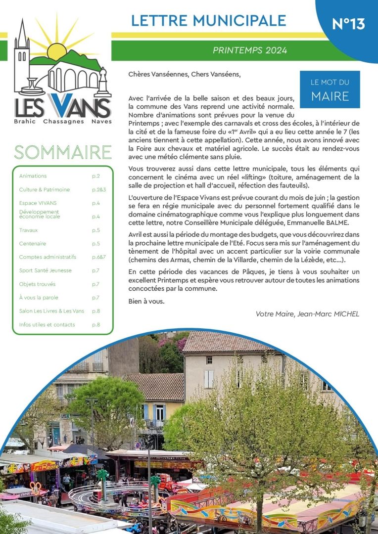 Dernier bulletin des Vans