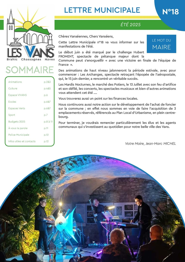 Dernier bulletin des Vans