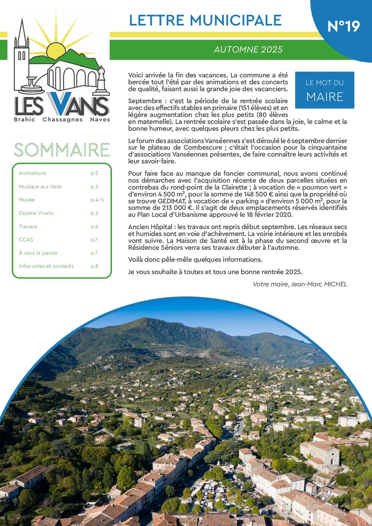 Lettre municipale - automne 2025
