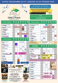 Programme Espace Vivans - Janvier 2026