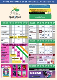Programme Espace Vivans - Novembre 2025