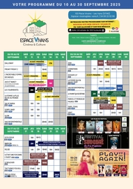 Programme Espace Vivans - Septembre 2025
