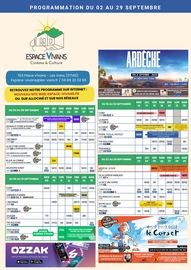 Programme Espace Vivans - Septembre 2026