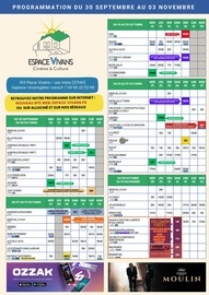 Programme espace Vivans - Octobre 2026