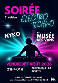 Soirée de musique électro-techno au musée