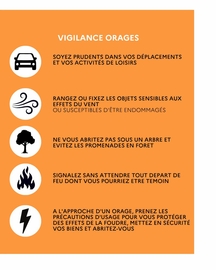 Vigilance orange orages mercredi 15 juillet, de 15h à 20h