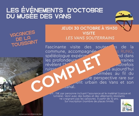 Visite les Vans souterrains